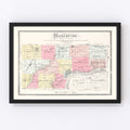 Vintage Map of Muscatine, Iowa 1899