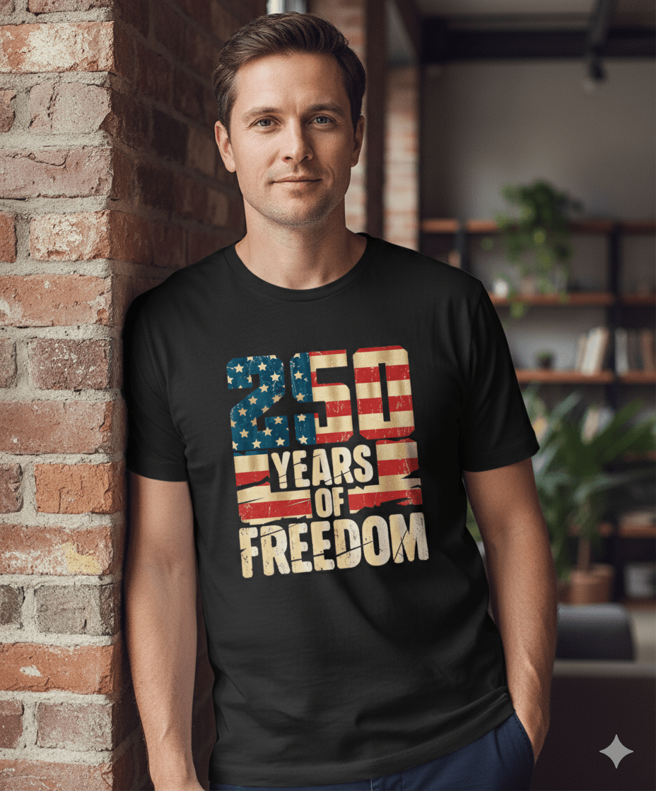 250 Years of American Freedom T-Shirt – USA Semiquincentennial Shirt