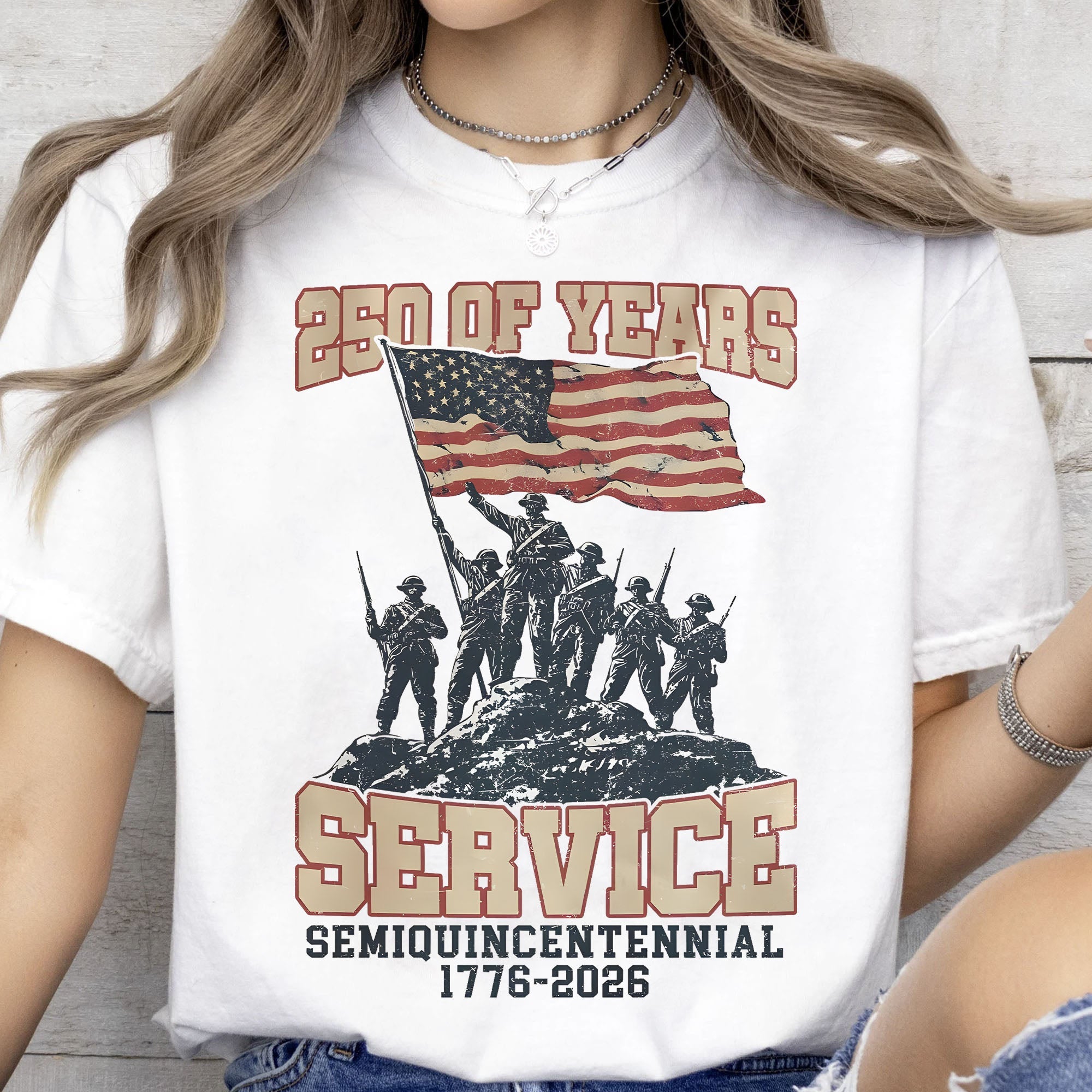 250 Years Of Service Shirt | Happy 250th Birthday USA Shirt | America 250th Anniversary Tee | Independence Day T-Shirt 682562