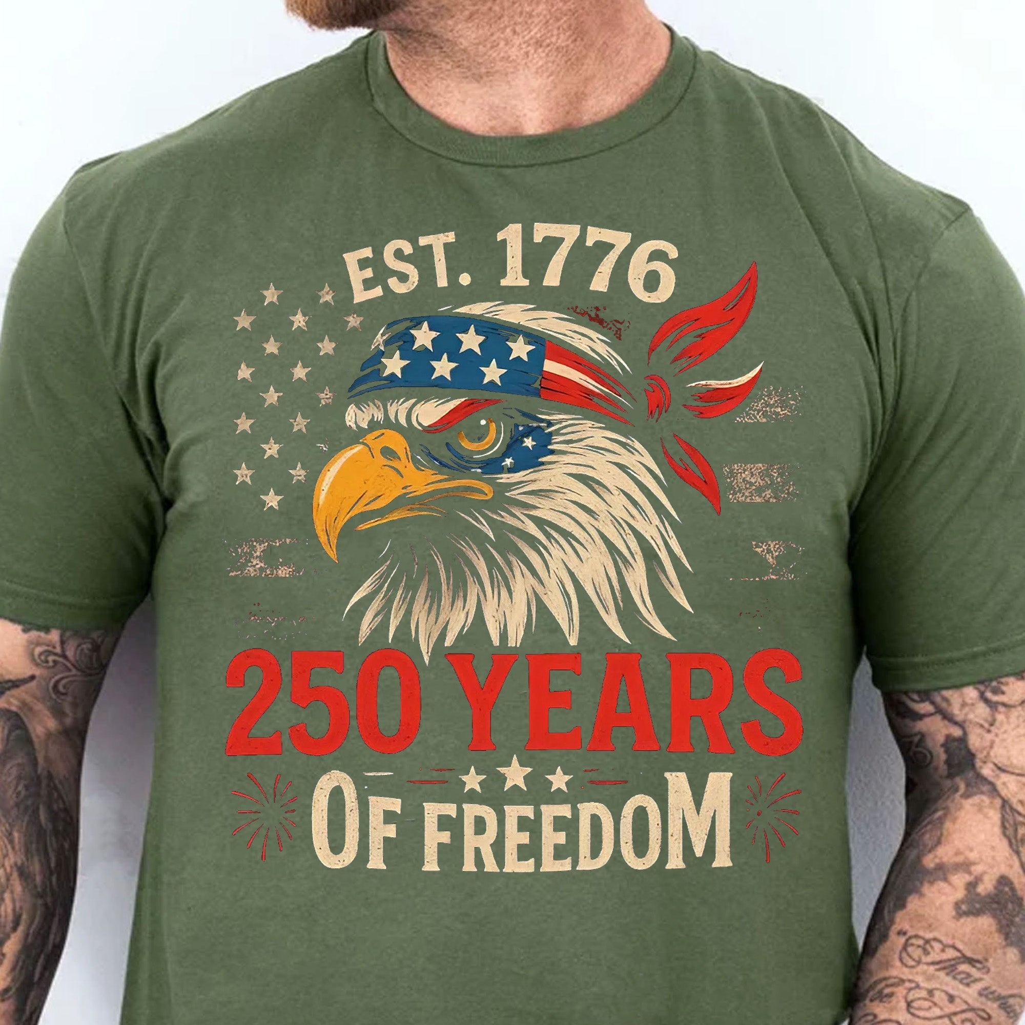 250 Years Of Freedom Shirt | Happy 250th Birthday USA Shirt | America 250th Anniversary Tee | US Flag Vintage Style T-Shirt 682533