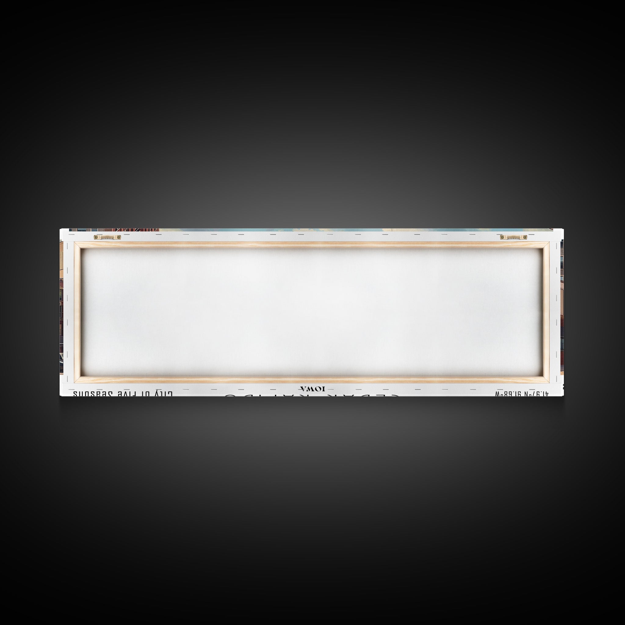 Cedar Rapids Iowa Panoramic Watercolor Painting Framed Canvas Print, Travel Poster Art, Home Decor, Iowa Cityscape, Living Room Decoration, Office Wall Art, Gift for Iowans