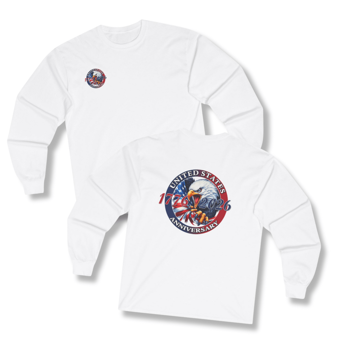 America 250th Anniversary Patriotic Long Sleeve T-Shirt – 1776–2026 Edition