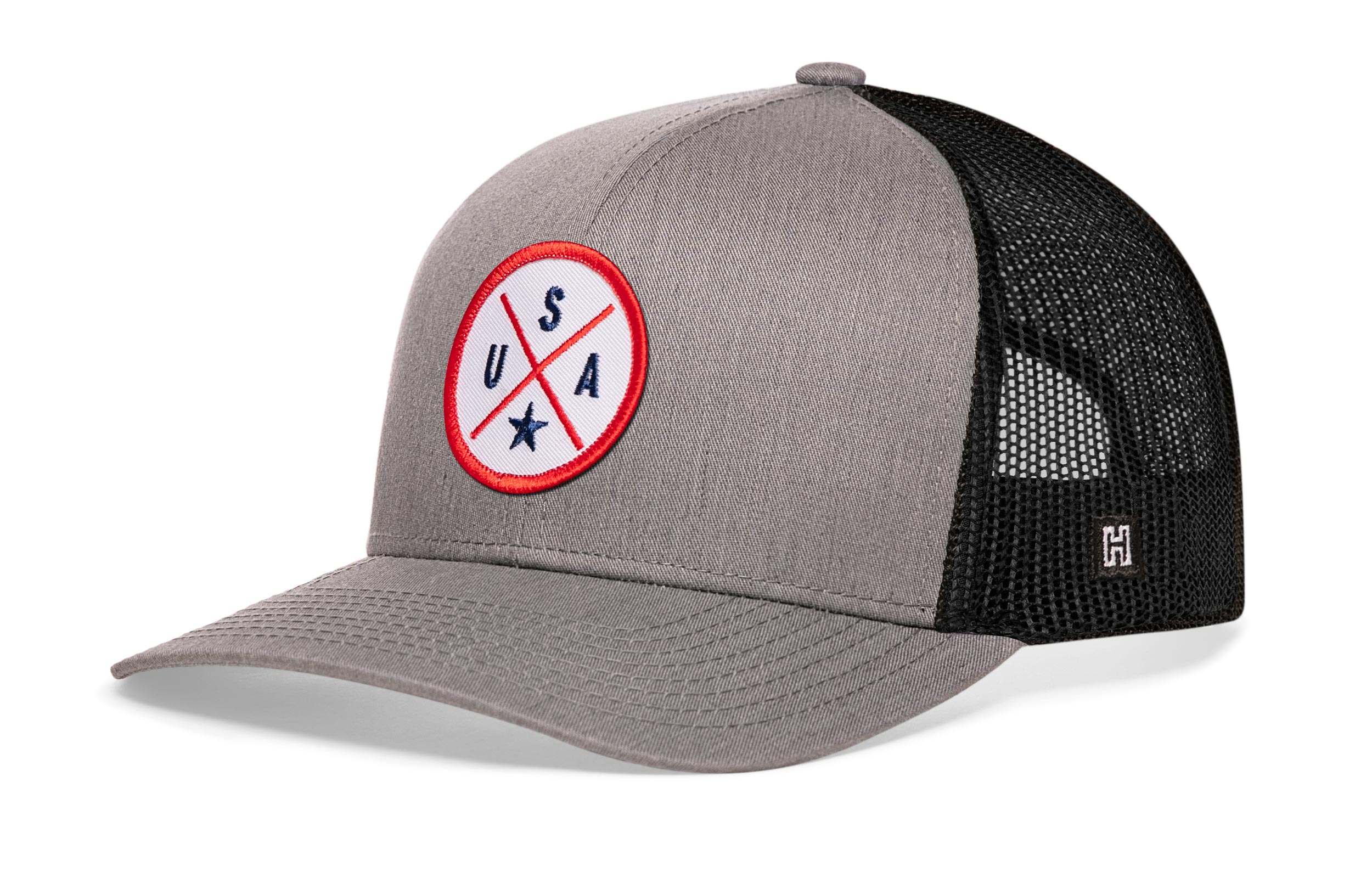 USA Trucker Hat  |  Black America Snapback