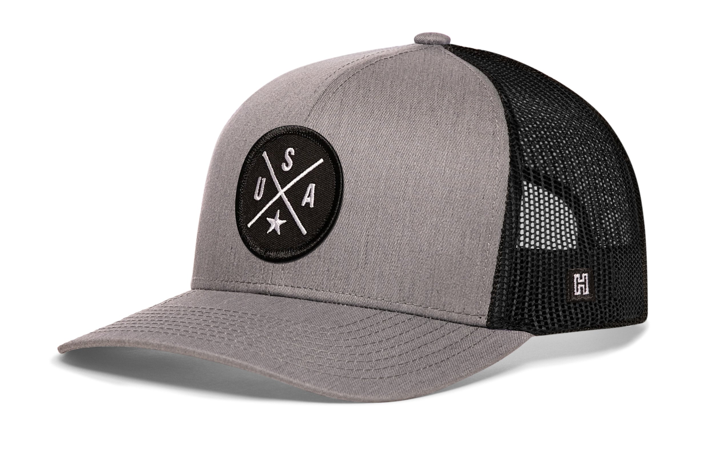 USA Trucker Hat  |  Black America Snapback